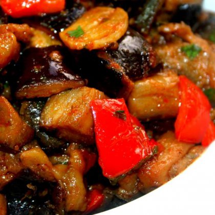 סלט חצילים מרוקאי