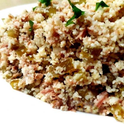 סלט טונה עם בורגול דק