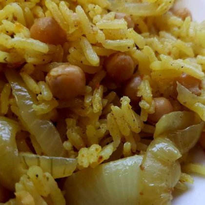 אורז וגרגירי חומוס בטעם שווארמה