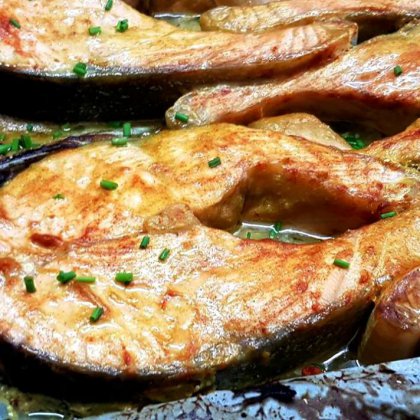 סטייק סלמון בחרדל ולימון