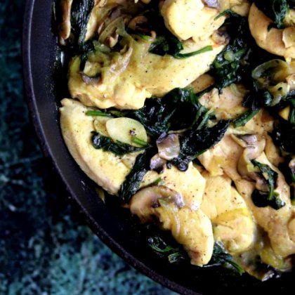 פילה עוף תרד ופטריות