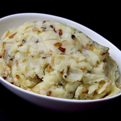 פירה עם בצל מטוגן