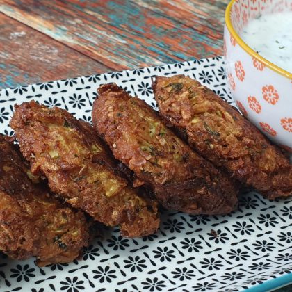 לביבות קישואים ונענע